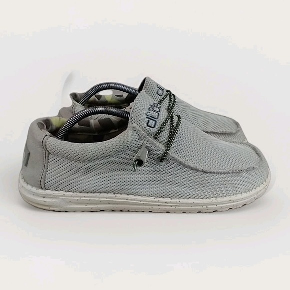 Hey Dude Other - Hey Dude Wally Sox Fog Grey Mens Slip On Loafers Shoes Size 10 110353080